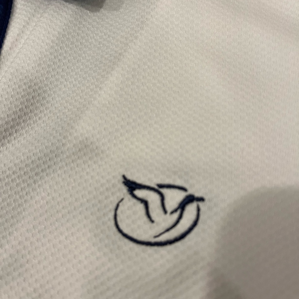EP New York Polo Shirt Women’s Small White Blue Golfing Activewear Logo - Picture 5 of 9
